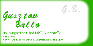 gusztav ballo business card